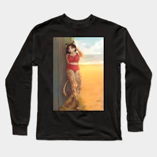 Kitty on the beach Long Sleeve T-Shirt